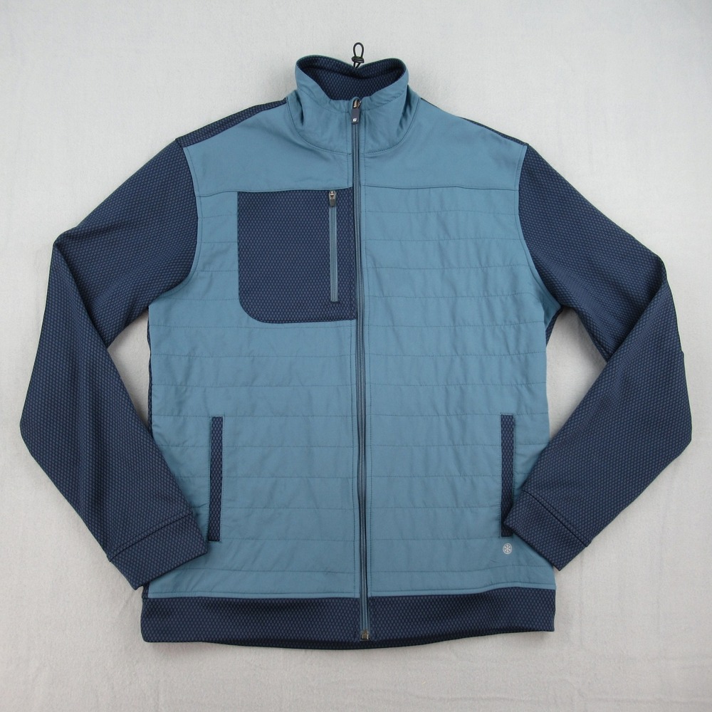 FootJoy ThermoSeries Jacket Mens M Blue Quilted Hybrid Full Zip Golf 28178